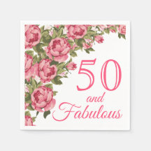 50 en Fabulous Pink Floral | 50ste verjaardagsfees