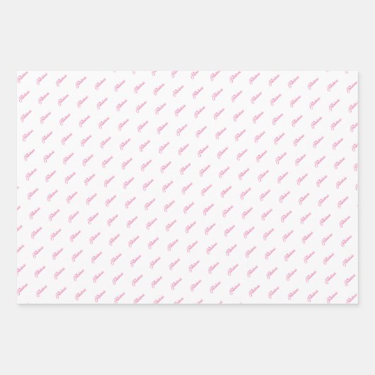 50 en Fabulous Pink Gepersonaliseerde Verjaardagsf Inpakpapier Vel (Voorkant 3)