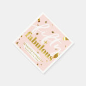 50 en Fabulous Pink Glam 50th Birthday Napkins Servet (Hoek)