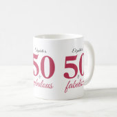 50 En Fabulous Pink Koffiemok (Voorkant rechts)