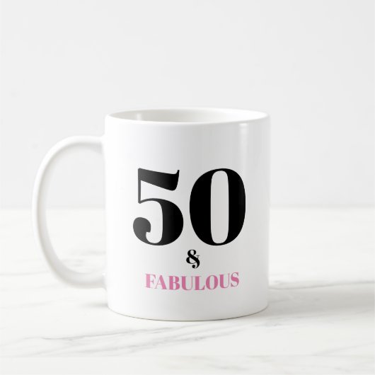 50 en Fabulous Pink Mok (Links)
