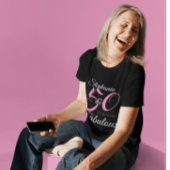 50 en Fabulous Pink Personalized Birthday Party T-shirt