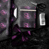 50 en Fabulous | Plum Paarse en roze grunge Cadeaupapier