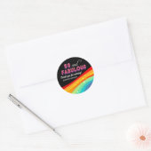 50 en Fabulous Rainbow 50th Birthday Party Ronde Sticker (Envelop)