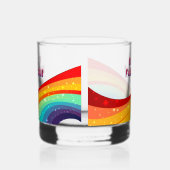50 en Fabulous Rainbow Custom 50th Verjaardag Whisky Glas (Links)