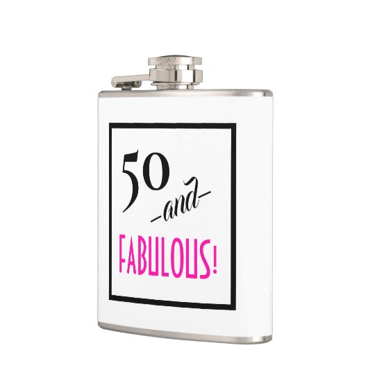 50 en FABULOUS! Retro 50th Birthday Travel Heupfles (Links)