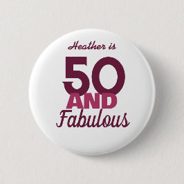 50 en Fabulous Ronde Button 5,7 Cm
