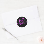 50 en FABULOUS Ronde Sticker (Envelop)