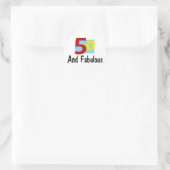 50 en Fabulous Ronde Sticker (Tas)