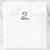 50 en Fabulous Ronde Sticker (Tas)