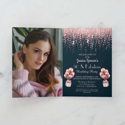 50 en Fabulous Roos Gold 50e verjaardag (Binnen)