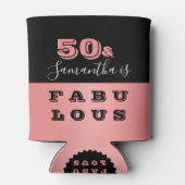 50 en Fabulous Roos Gold 50e verjaardag Blikjeskoeler (Achterkant)
