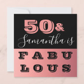 50 en Fabulous Roos Gold 50e verjaardag Kaart