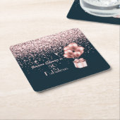  50 en Fabulous Roos Gold 50e verjaardag Kartonnen Onderzetters (Schuin)