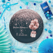 50 en Fabulous Roos Gold 50e verjaardag Papieren Bordje (Feest)