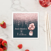 50 en Fabulous Roos Gold 50e verjaardag Servet (Insitu)