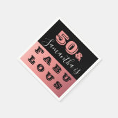 50 en Fabulous Roos Gold 50e verjaardag Servet (Hoek)