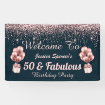 50 en Fabulous Roos Gold 50th Birthday Weclome