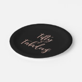 50 en Fabulous Roos Gold Foil Verjaardag Papieren Bordje (Gekanteld)