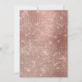 50 en Fabulous Roos Gold Glam 50th Birthday Party Kaart (Achterkant)