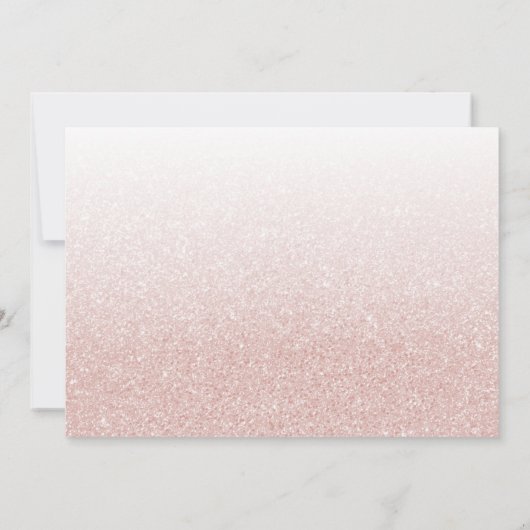 50 en Fabulous Roos Gold Glitter Elegant Birthday Kaart (Achterkant)