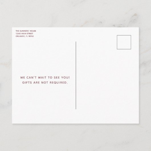 50 en Fabulous Roos Gold Glitter Elegant Birthday Uitnodiging Briefkaart (Achterkant)