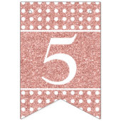 50 en fabulous Roos Gold Glitter White Birthday Vlaggetjes (Derde vlag)