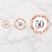 50 en Fabulous Roos Gold vijftigste verjaardag Confetti (Voorkanten)