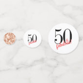50 en Fabulous Roos Gold vijftigste verjaardag Confetti (Achterkanten)