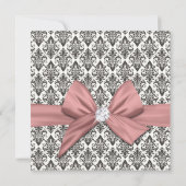 50 en Fabulous Roos gouden boog damast 50e Verjaar Kaart (Achterkant)