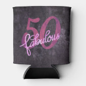 50 en Fabulous | Roze en Paarse partij Jewel Blikjeskoeler (Voorkant)