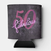 50 en Fabulous | Roze en Paarse partij Jewel Blikjeskoeler (Achterkant)