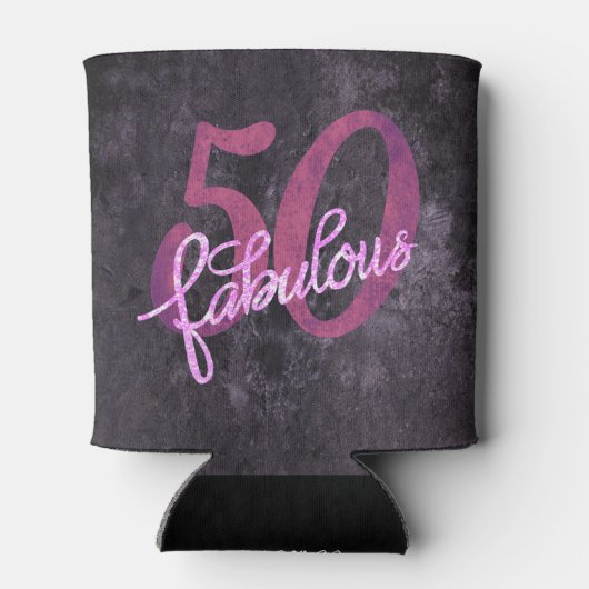 50 en Fabulous | Roze en Paarse partij Jewel Blikjeskoeler (Achterkant)