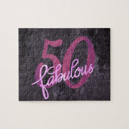 50 en Fabulous | Roze en Paarse partij Jewel Legpuzzel