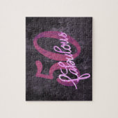 50 en Fabulous | Roze en Paarse partij Jewel Legpuzzel (Verticaal)