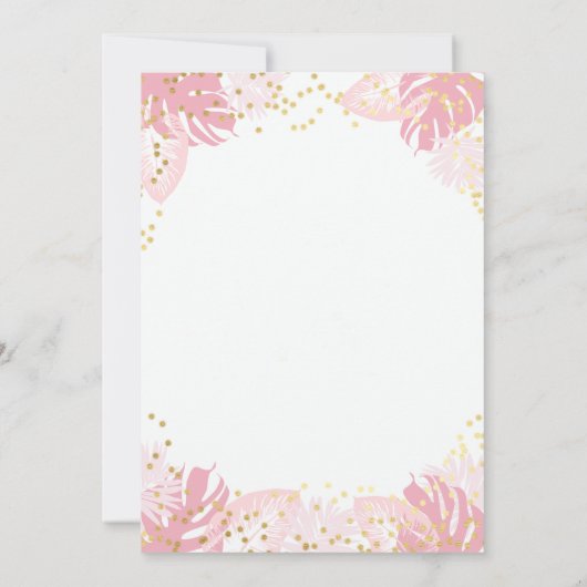 50 en Fabulous Roze Flamingo Grappige 50ste Verjaa Kaart (Achterkant)