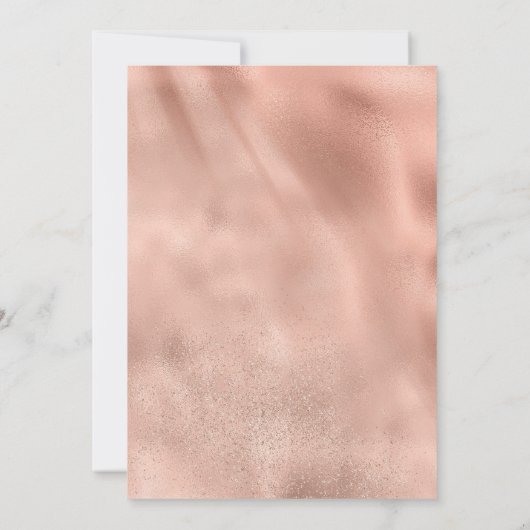 50 en Fabulous Roze Goud Glam Verjaardagsfeestje Kaart (Achterkant)