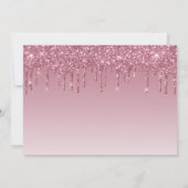 50 en Fabulous Roze Goud Roze Glitter Foto Kaart (Achterkant)