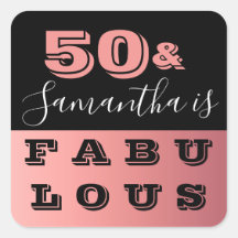 50 en Fabulous Roze Gouden 50ste Verjaardagsfeest