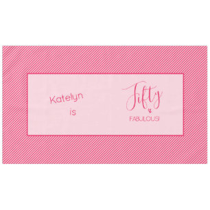 50% en FABULOUS! Roze omgevormde Stripes gepersona Tafelkleed
