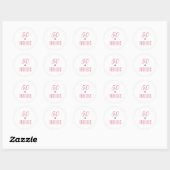50 En Fabulous Roze Verjaardagsfeest Ronde Sticker (Vel)