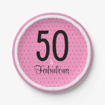 50 en Fabulous Roze Zwart Meisje Verjaardag