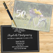 50 en Fabulous Rustic Bicycle Birthday Party Kaart