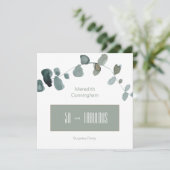 50- en Fabulous Sage Simple Birthday Square Kaart (Staand voorkant)