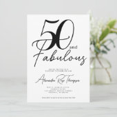 50 en Fabulous Script 50ste verpartij Kaart (Staand voorkant)