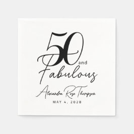 50 en Fabulous Script 50ste verpartij Servet