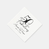 50 en Fabulous Script 50ste verpartij Servet (Hoek)