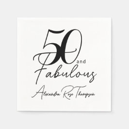 50 en Fabulous Script 50ste verpartij Servet