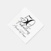 50 en Fabulous Script 50ste verpartij Servet (Hoek)