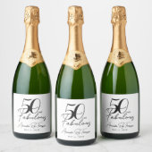 50 en Fabulous Script 50ste verpartij Sparkling Wijnetiket (Flessen)